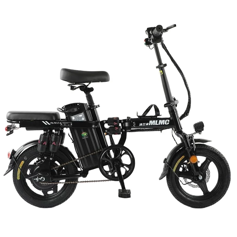 48V Electric Bike Foldable Hybrid City Road Bicycle Steel Frame With Lithium Battery Power Supply