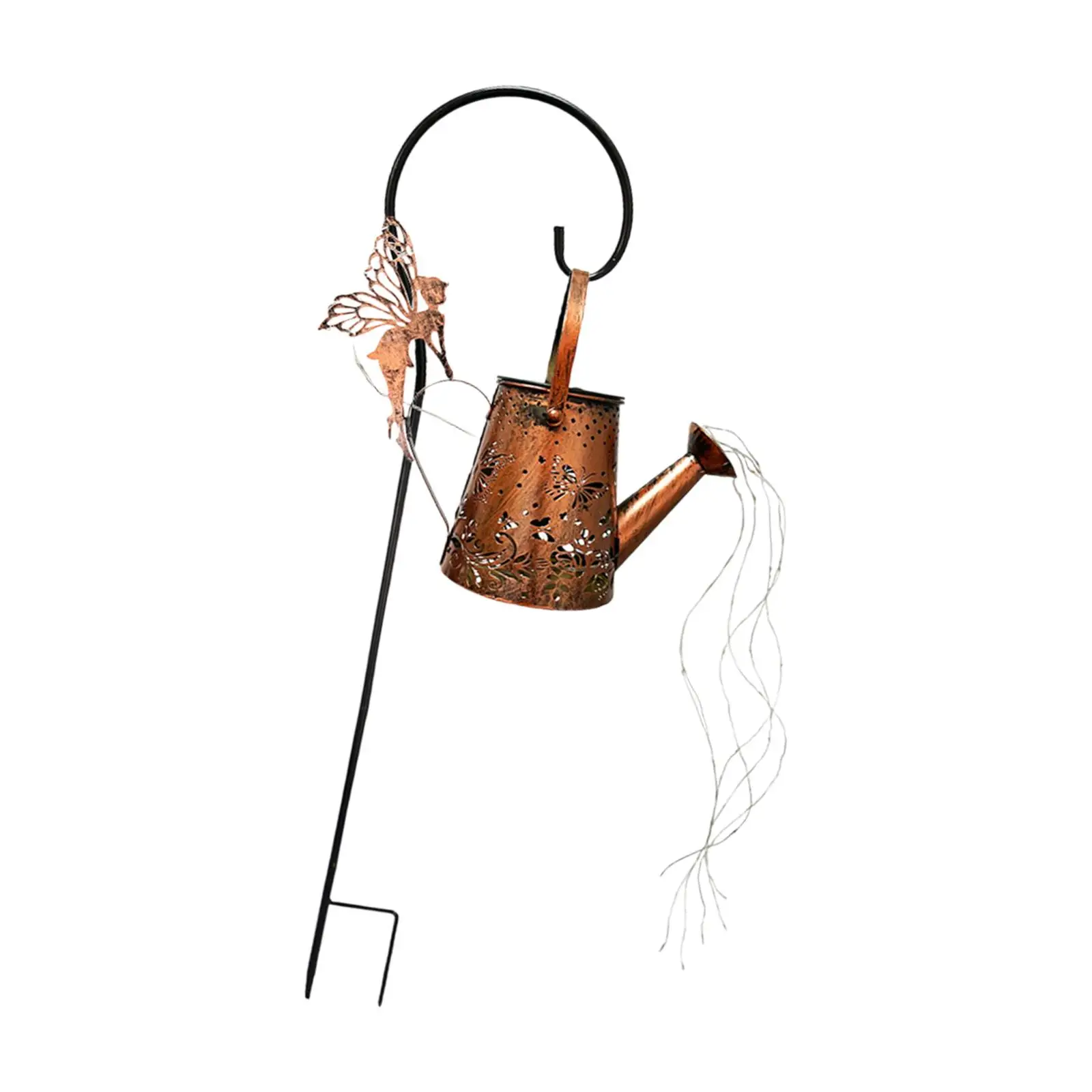 Solar Watering Kettle Lamp, Garden Stake Light, Decorative Height 79cm,