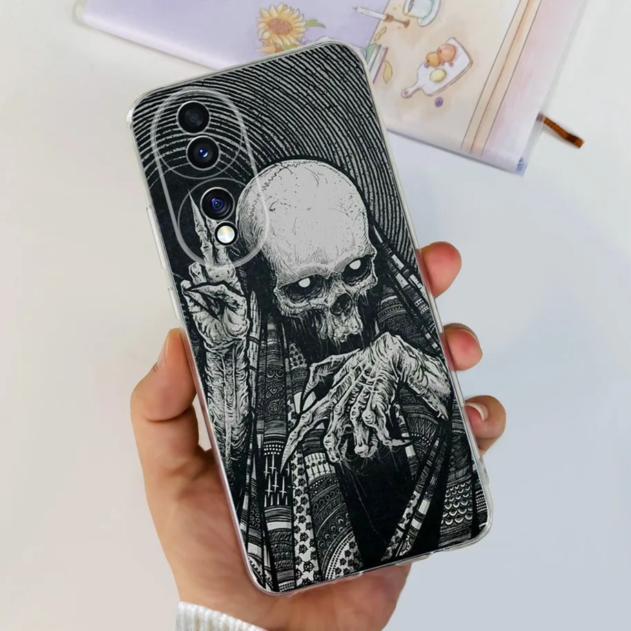 Floral Clear Shockproof Silicone Phone Case – Fashionable and Durable Protection