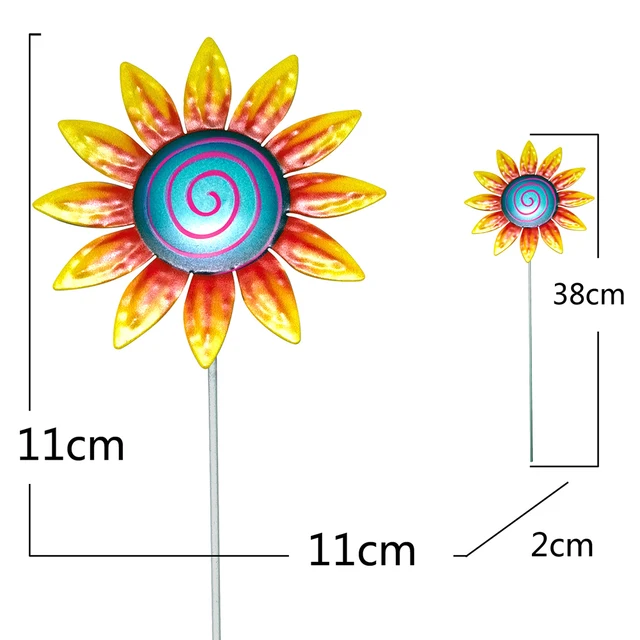 1Dcs Fém Virág Tét Art Szobrászat Kültéri Vas Dísz Kerthez/Otthoni Dekorációhoz Dekoráció Edények Bonsail - Image 4
