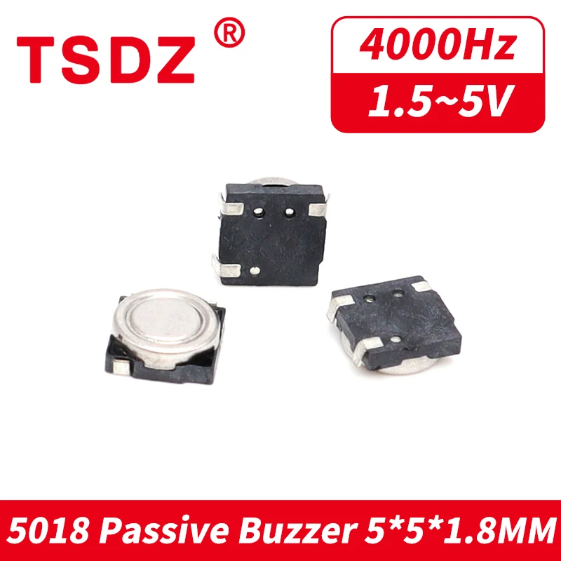 1pcs SMD Buzzer 5018 Dimension 5.0x5.0x1.8mm Passive Sound Generator 3v 5v Environmental Miniature Buzzer