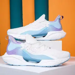 Women Casual Durable Breathable Woven Shoes Running Shoes Women Spring Summer Mesh Sneakers Lace-Up Female Outdoor Sports Shoes