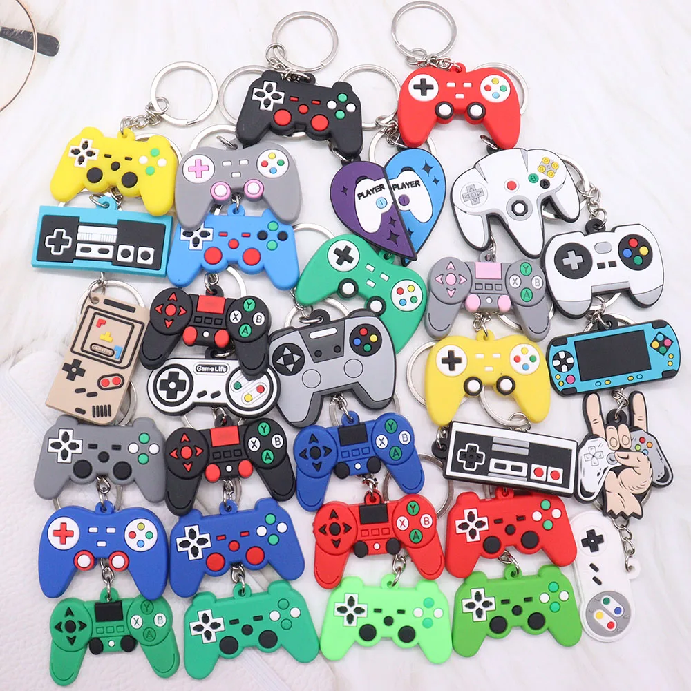 NewArrival1PCSPVCGameMachineKeychainKeyringCuteGamepad