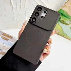 Ultra - Thin Frosted Translucent Phone Case - Glossy Candy Matte Finish - Galaxy S26 (Black)