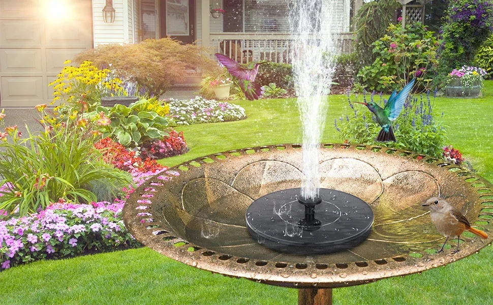 Neue Mini Solar Wasser Brunnen Pool Teich Wasserfall Brunnen Garten Liefert Dekoration Outdoor Solar Powered Brunnen Vogel Bäder – Detail 11