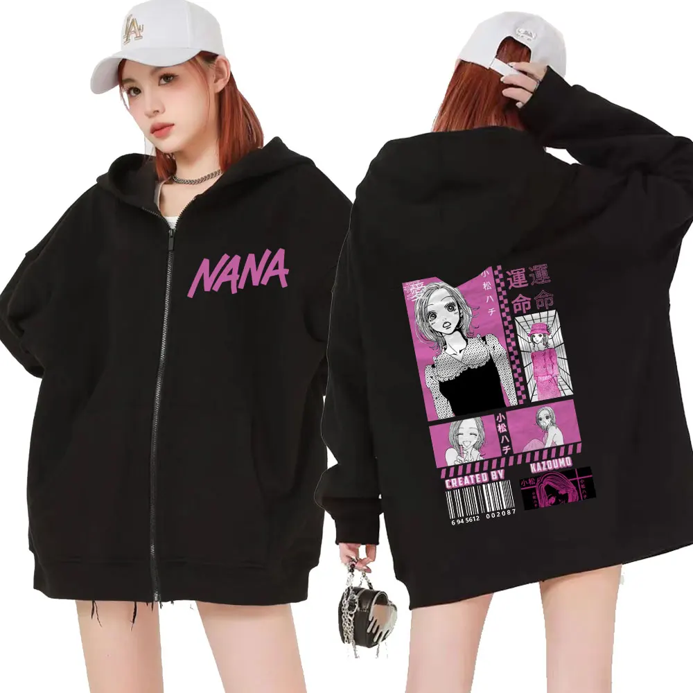 

Anime Nana Osaki Hachi Komatsu Zipper Hoodies Men Women Fashion Vintage Zip Up Hoodie Casual Oversized Pullovers Sweatshirt Coat