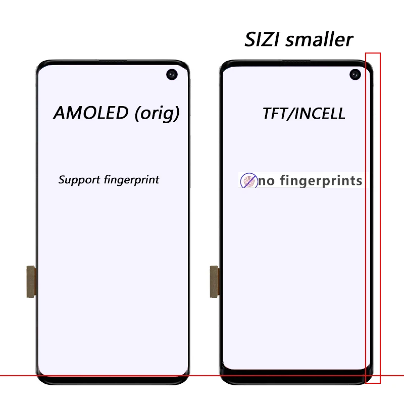 Ｚ  S10 ÷  AMOLED ÷,  ġ ũ Ÿ S10 + LCD G975 G975F G9750 ü