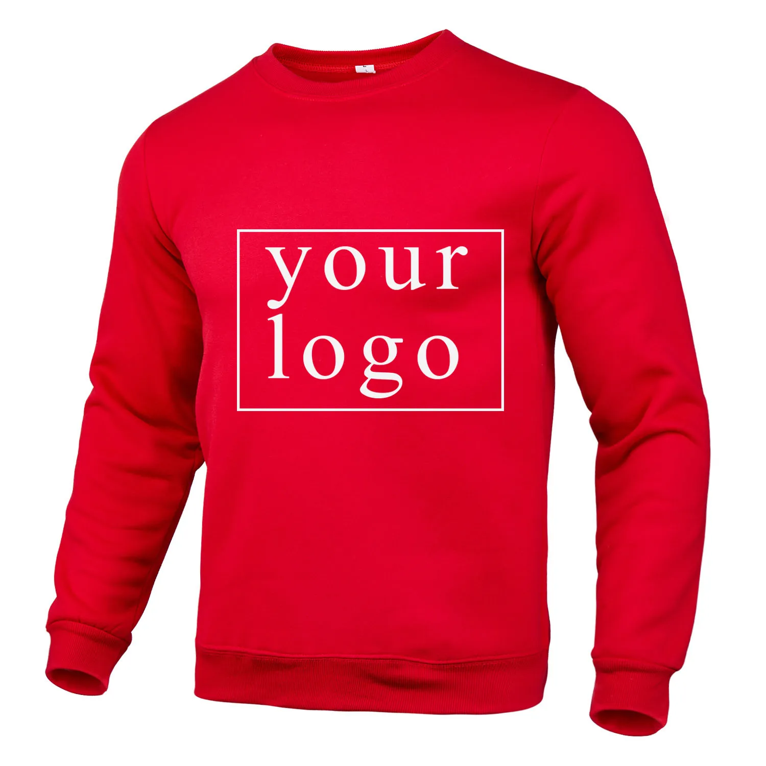 Your Own Design Brand Logo/Picture Personalized Custom Anywhere Men Women DIY Round neck long sleeved pulloverhoodie Fashion New