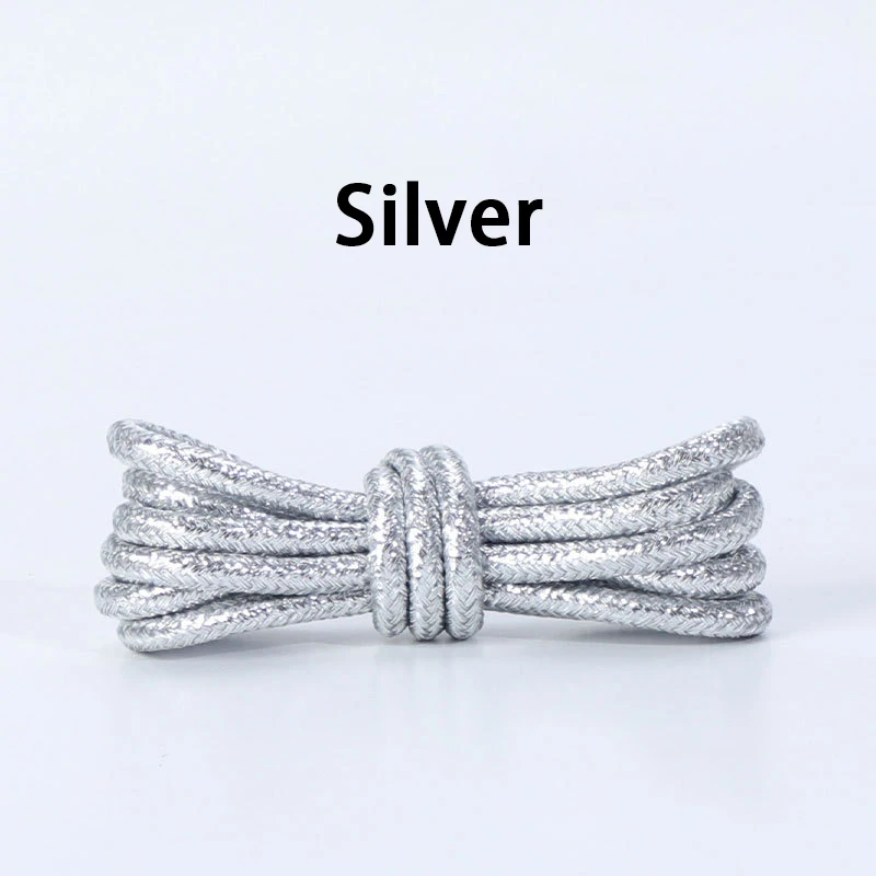Glittering Metallic Sparkle Shoe Laces - Vibrant Shiny Replacement for Sneakers, Boots & Casual Shoes