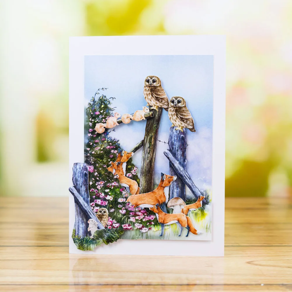 플로럴 펜스 포레스트 프렌드 커팅 다이 스크랩북 다이어리 장식 스텐실 엠보싱 템플릿 DIY 인사말 카드 수제 2026