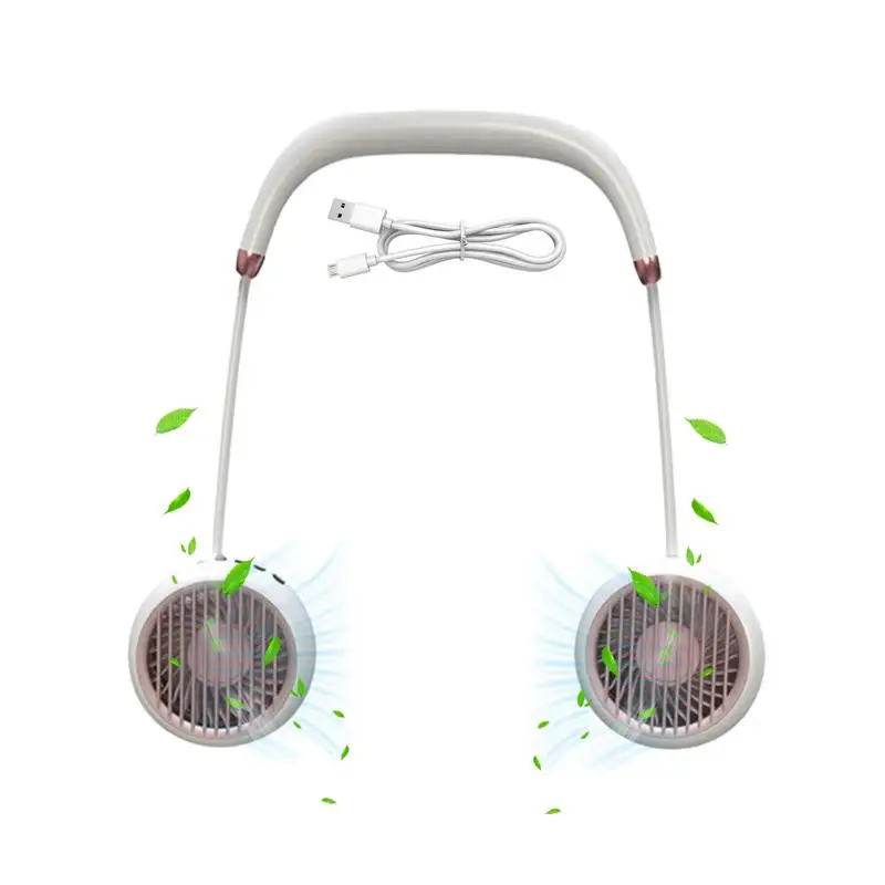 

Бесшумный вентилятор с USB-зарядкой, беслопастной охлаждающий вентилятор для шеи, переносной шейный вентилятор с перезаряжаемой батареей 2000 мАч, 3 скорости ветра для