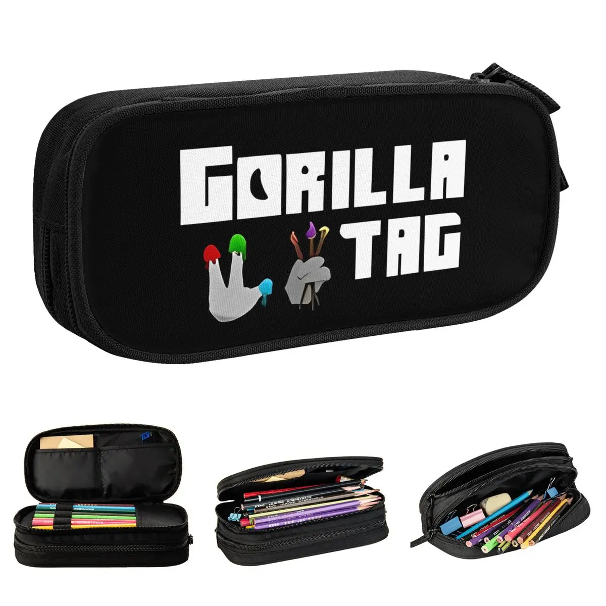 Gorilla Tag Potloodzakje Met Grote Capaciteit Waterdicht En Duurzaam Pennenzakje Met Grote Capaciteit Etui Rits Organi