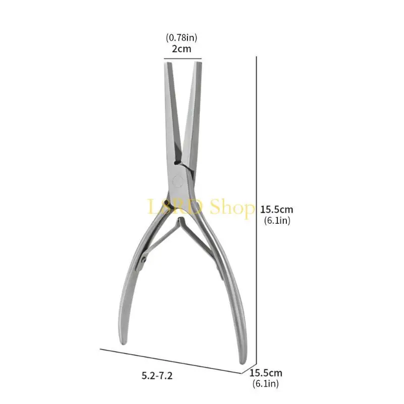 L8RD Stainless Steel Tip Pliers Manicure Art for Precise Shaping Ergonomic Tool for Home and Salon Use