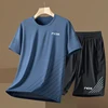 2024 Boutique Sportswear Men's Tennis Sportswear Fitness Short-sleeved Short-sleeved Summer Round Neck T-shirt Shorts Men's Suit 4