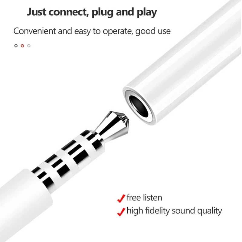 L To 3.5mm Jack Headphones Aux Cable 3.5mm audio cable For Apple iPhone 14 Pro Max 13 12 11 XS X XR 15 Pro Max USB Type C Connector Audio Adapter