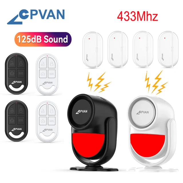 CPVAN Infrared Motion Detector for Home Burglary Security Protection Wireless Motion Sensor with Remote Control 125dB Sound 1