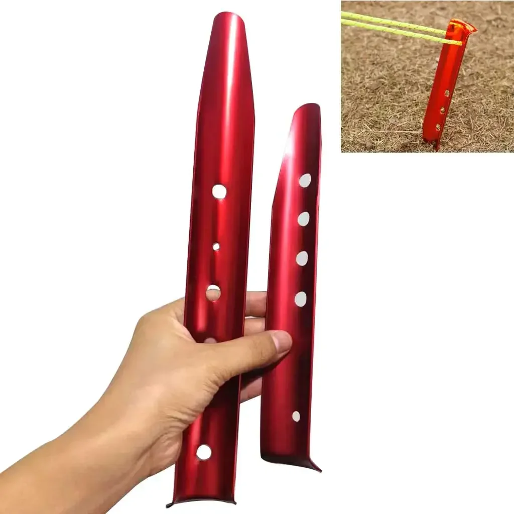 Aluminum U-Shaped Snow and Sand Tent Stakes Pegs Beach Ground Nails tent pegs