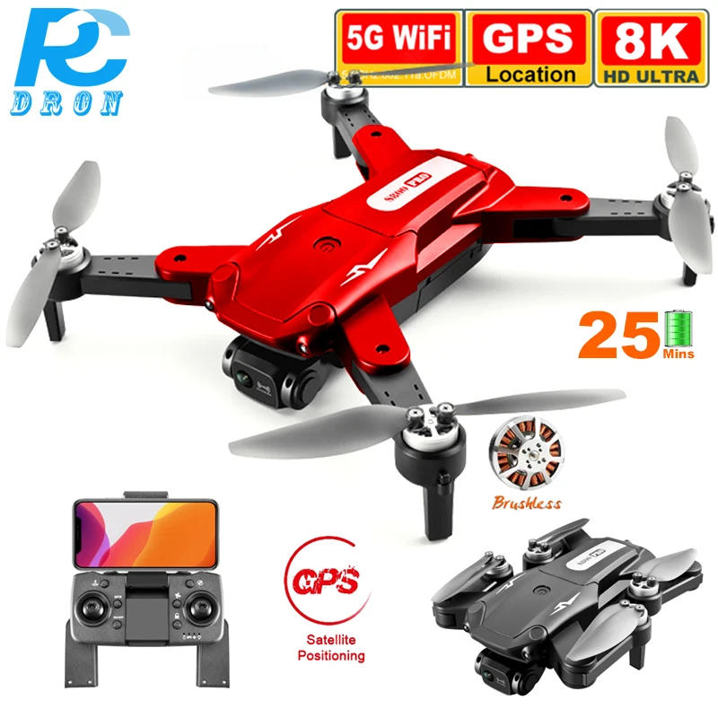 RC Dron S800pro Drones with Camera HD 8K GPS Profesional Smart Anti Lost Brushless Quadcopter 6K Unmanned Aerial 5G WiFi | Игрушки и
