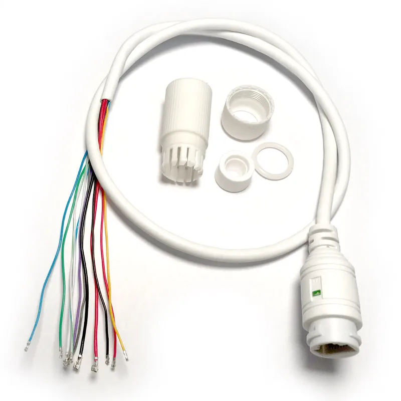 CCTV LAN POE cable 11pin with connector RJ45 Single status LED for IP camera board module