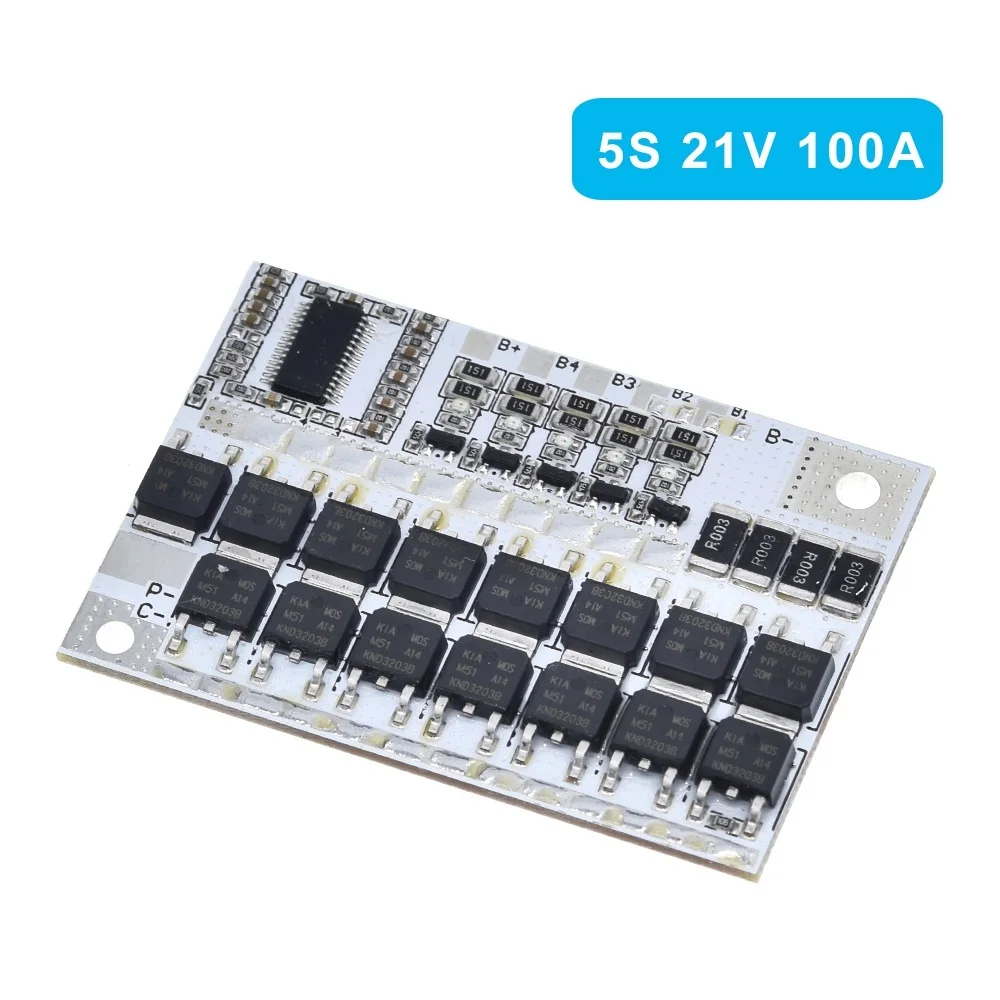 Lithium Battery Board 3s/4s/5s Bms 12v 16.8v 21v 100a Li-ion Lmo Ternary Lithium Battery Protection Circuit Board Li-polymer Balance Charging Module