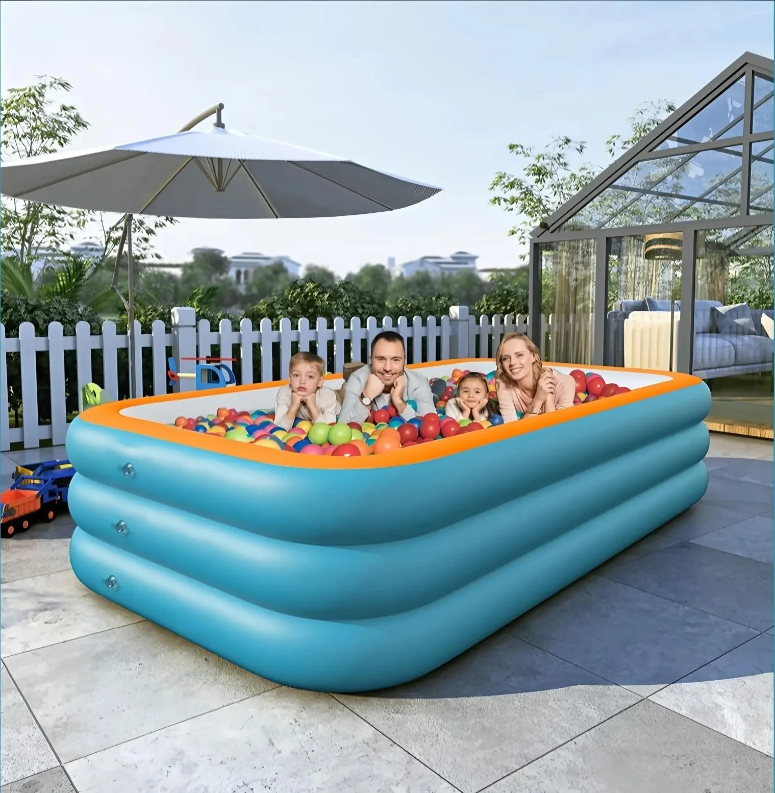 Kids Pools For Backyard Inflatable Swimming Pool Foldable For Kids