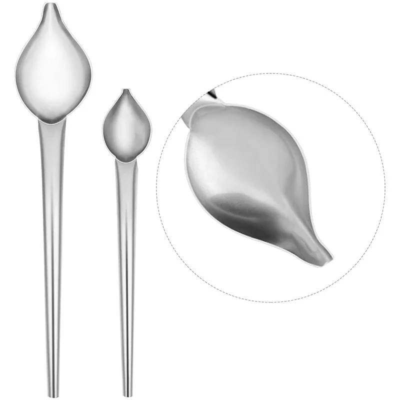 Stainless Steel Kitchen Cooking Tweezers Precision Tongs Drawing Spoons Spatula Food Culinary Plating Decorating 6-Piece food tongs