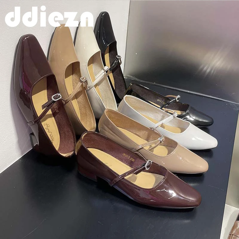 

Туфли женские с квадратным носком, мягкая обувь на плоской подошве, Лолита, Стиль Мэри Джейн, весна