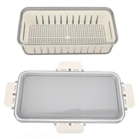Réfrigérateur hermétique pour la cuisine et la salle à manger, stockage des aliments frais, BEAUCOUP l'horloge, multifonctionnel, réfrigérateur avec intérieur de proximité, bac à légumes 2