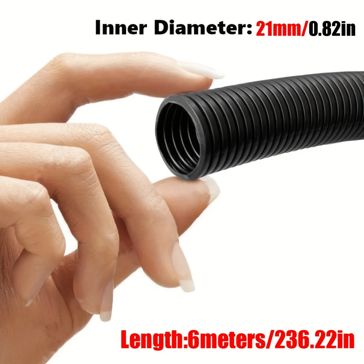 cable sleeves Length 6Meters OD7/10/13/15/18/21mm Flame Retardant Wire Loom High Temperature Cable Conduit Split Cable Sleeves Split Wire