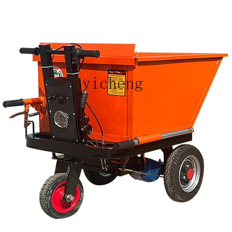 Construction Site Electric Gray Bucket Trolley Brick Pulling Three-Wheeled Trolley site login