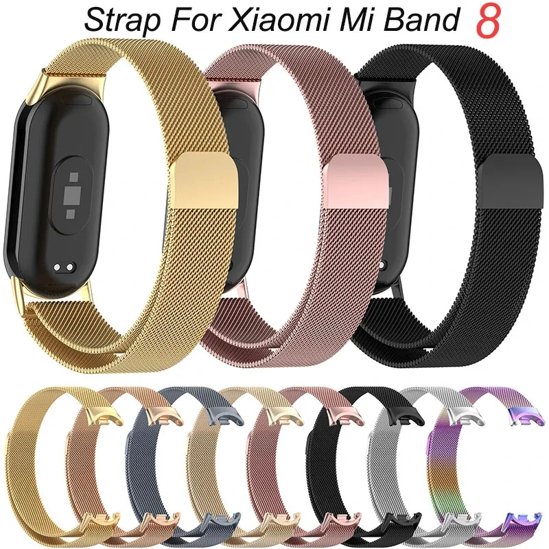 Elegant Milanese Loop Strap for Smart Band 8 - Premium Sport Wristband Replacement Bracelet