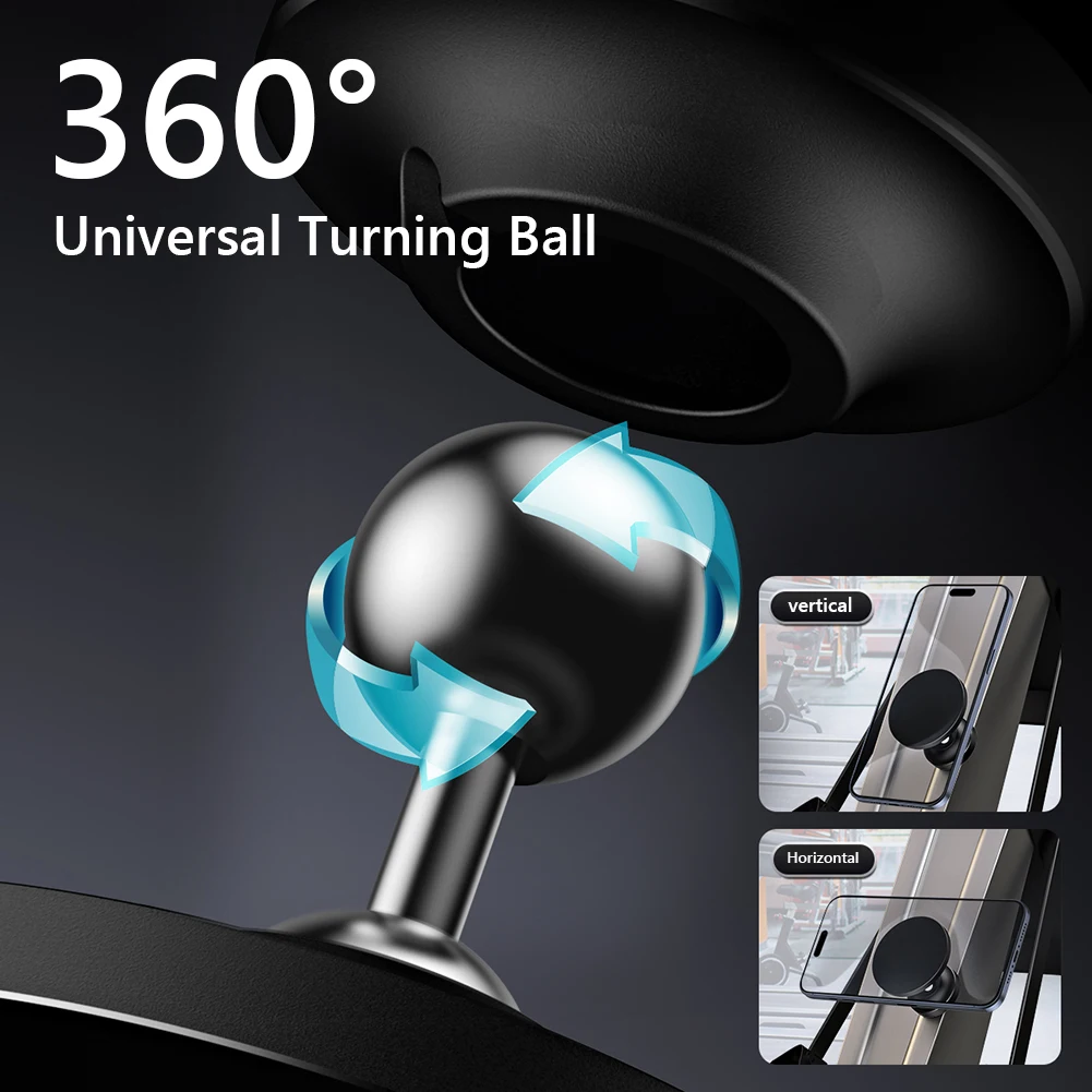 Magnetic Phone Holder with Alloy Base & Strong Magnet