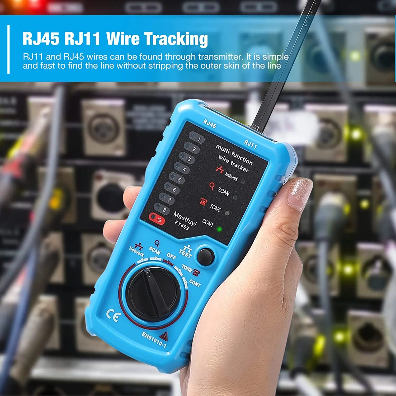Premium Cable Tracker Tester - Network & Telephone Wire Finder with High-Quality LAN Line Detection