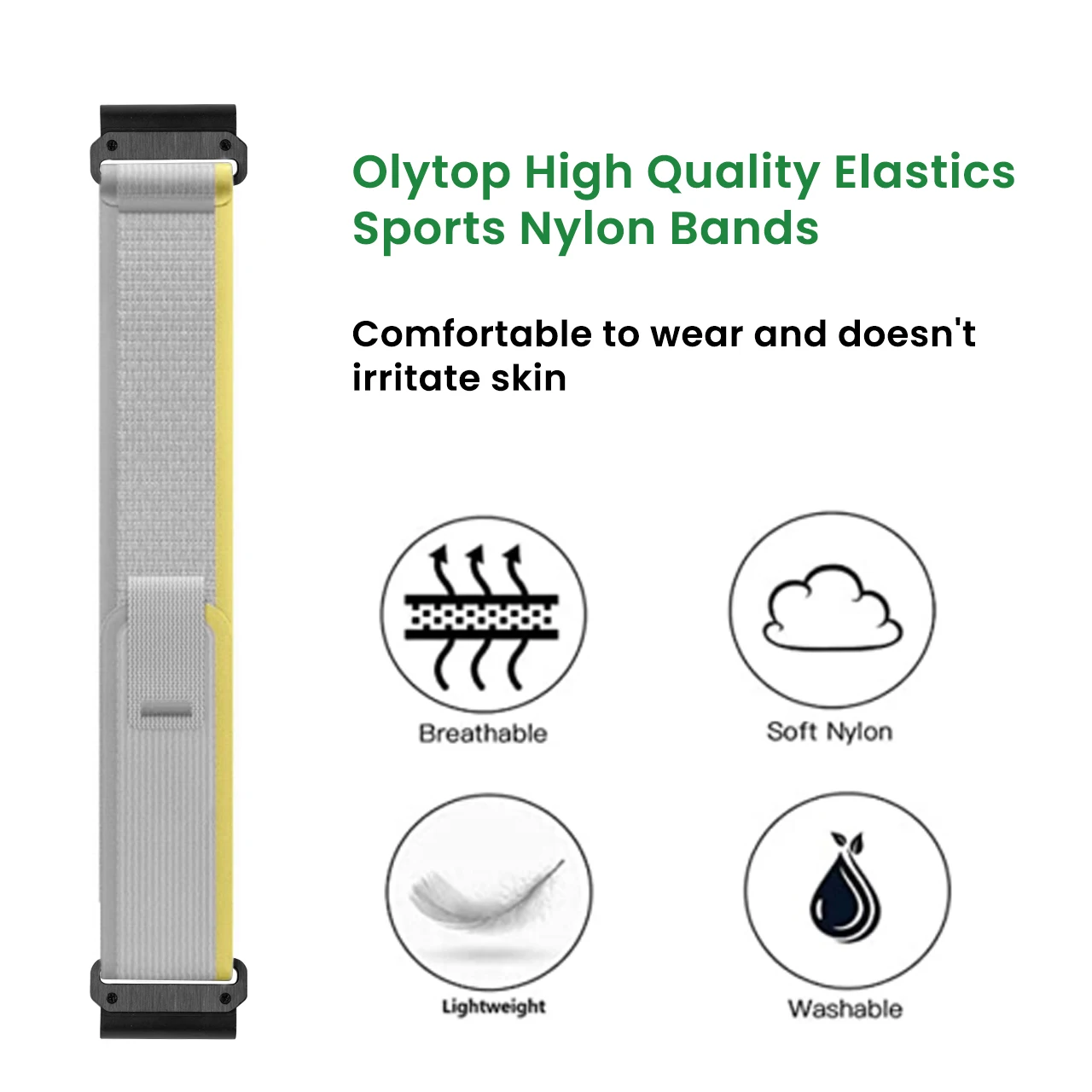Quick Fit Nylon Trail Loop Strap - Sports Wristband Bracelet