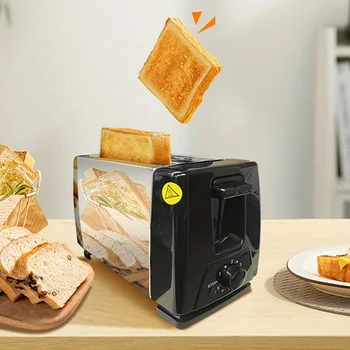 1pc Tostapane a 2 fette Tostapane in acciaio inossidabile Tostapane domestico Colazione Sandwich Maker Cucina Roba Liquidazione Accessori da cucina 1