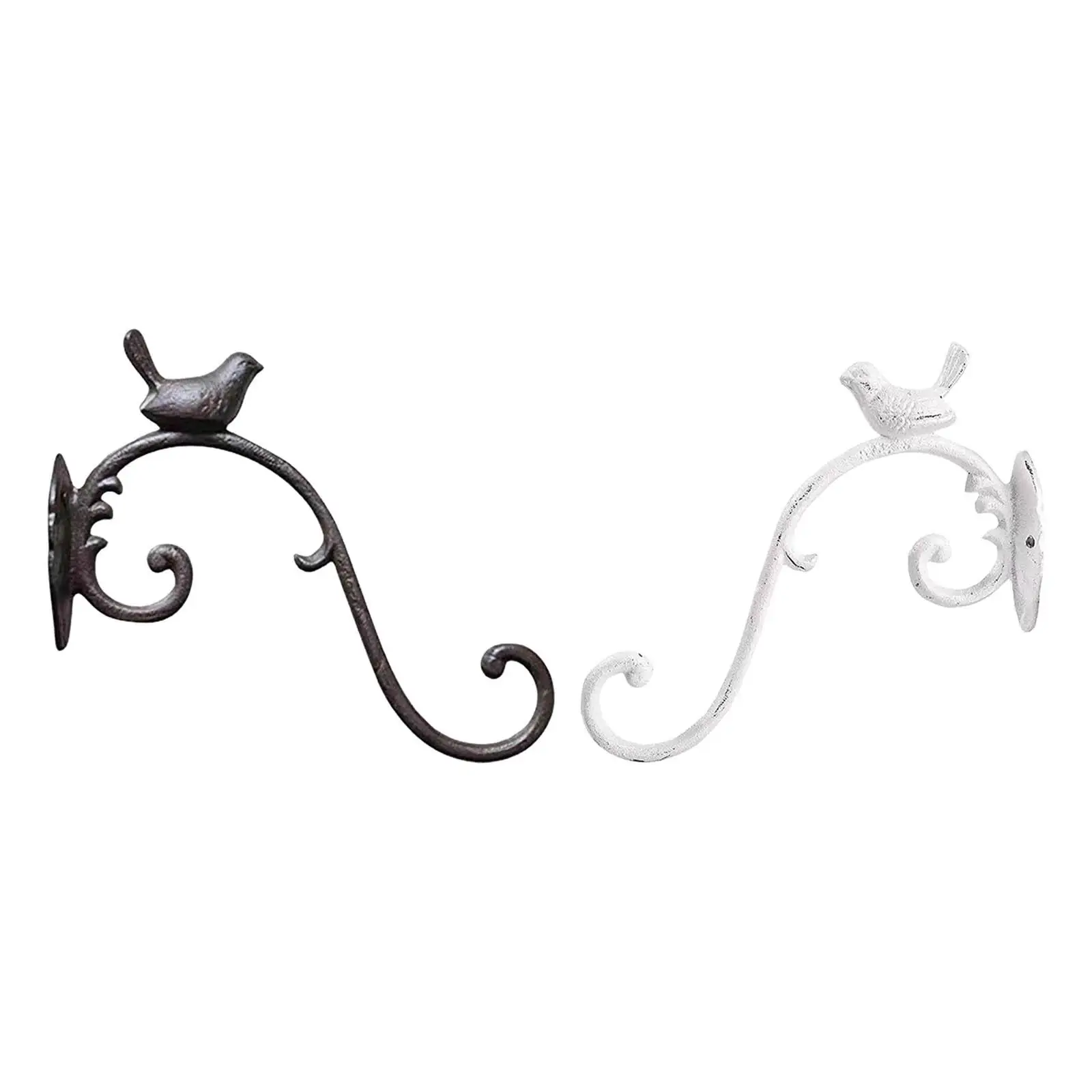 Cast Iron Bird Statue Wall Plant Hanger Length 25cm Decorative Patio Decoration 2