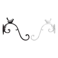 Cast Iron Bird Statue Wall Plant Hanger Length 25cm Decorative Patio Decoration 2