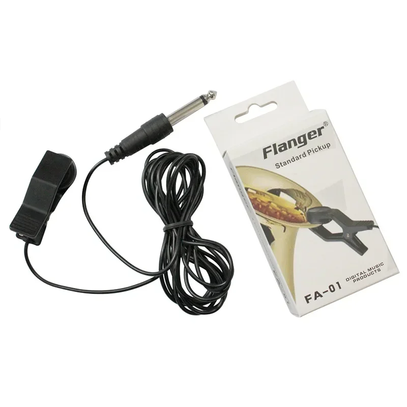 Flanger FA-01 Guitar Pickup Professional Clip On Microphone Guitar Accessories Pickup for Violin Banjo Mandolin Ukulele Sax цена и фото