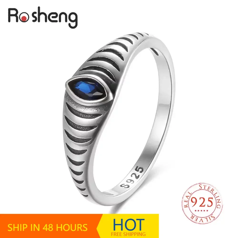 925 Sterling Silver Rings Gemstone Horse Eye Zircon Fine Jewelry for Female Women Men Couple Party Gifts