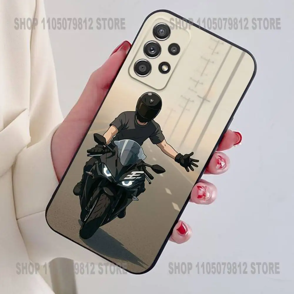 Durable Black Soft Silicone Motorcycle Rider Phone Case