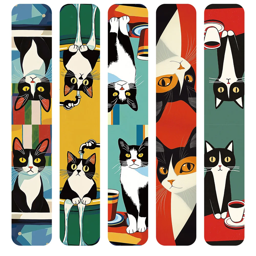 Magnetic Bookmark 5PCS Cute Simple Fun Cat Art Creative Animal DIY Paper Books Page Marking animal bookmark bookmarks stationery supplies