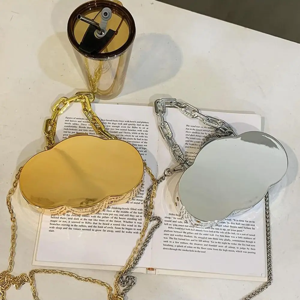

Simple Cloud Bag Mini Purse Metal Shoulder Bag Clutch Bag Women