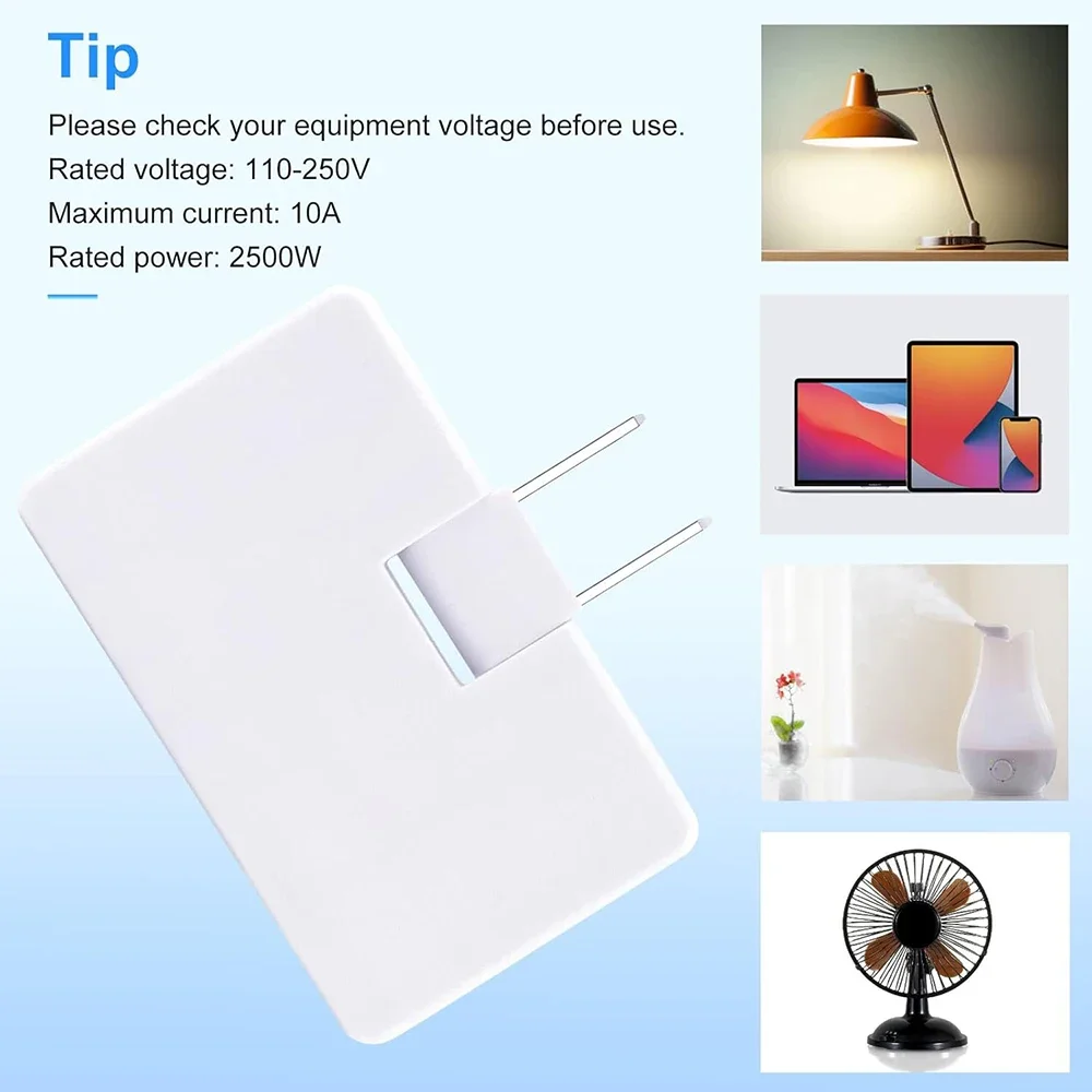 4in 1 US Plugs Adaptors Outlet Splitter Wall Outlet Extender AC Adapter 45W Fast Charging 180 Degree Rotatable