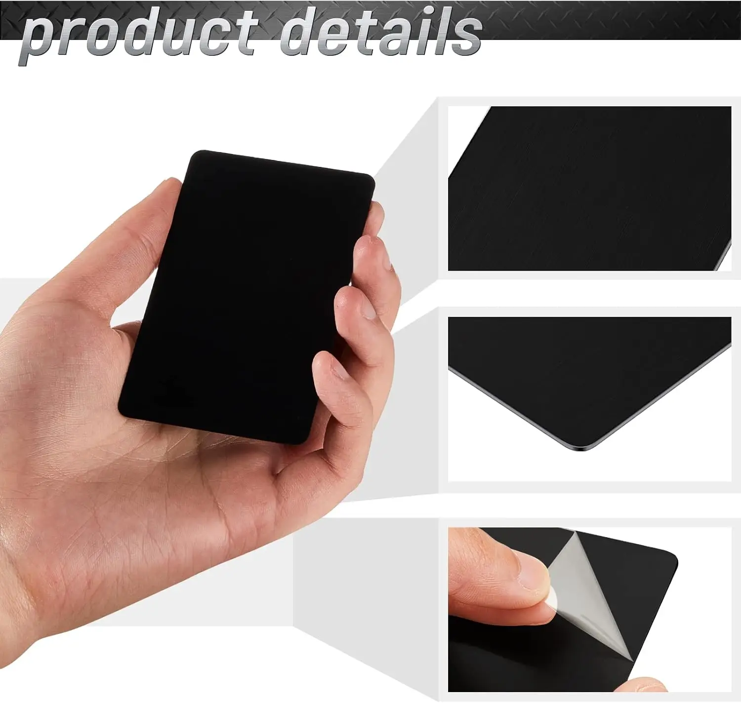 100/빈 금속 명함 두께 0.21mm 레이저 조각 카드 하우스 오피스 고객 DIY 선물 플레이트 초대 카드