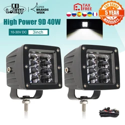 CO LIGHT 9D 80W Car Led Light Bar 3inch Work Light Flood Led Beams DRL 12V 24V for Lada Tractors Boat 4x4 Truck SUV ATV Fog Lamp
