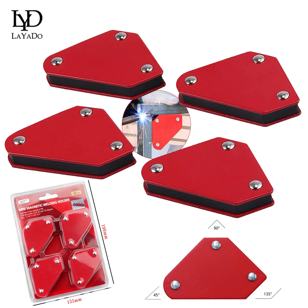 4pcs/Lot Mini Magnetic Welding Positioner 45&deg;/90&deg;/135&deg; Multi-Angle Solder Holder Square Weld Positioner For Electric Iron Tool