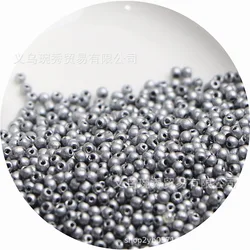 Premium Electroplated Metal Rice Beads - 1.5mm for Handmade DIY Clothing & Accessories (Matte silver)