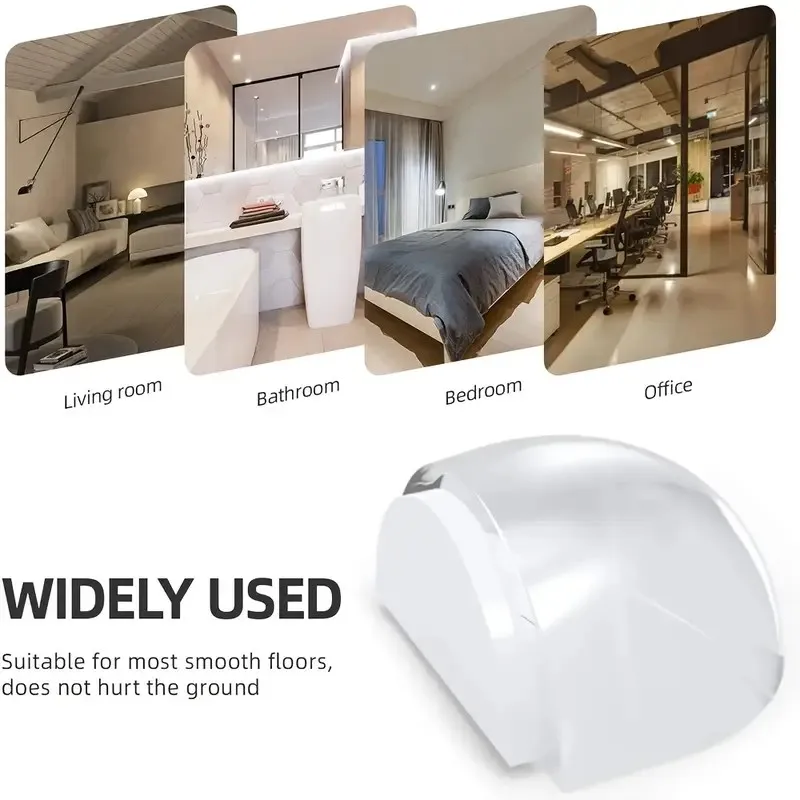 Collision Resistant And Silent Door Stopper Circular Transparent Safety Top