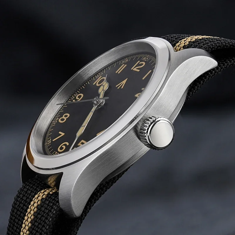 TACTICAL FROG Militado ML08 Orologio Quarzo Uomo: Movimento VH31, Vetro Zaffiro, 100m Impermeabile, Nero, Vintage