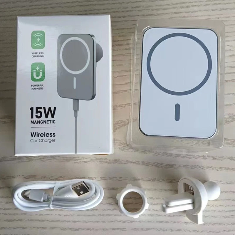 Qi2 15 Вт Магнітний автомобільний бездротовий зарядний пристрій для Magsafe iPhone Samsung Huawei OPPO Xiaomi Автомобільний тримач для телефону Швидка автомобільна зарядка